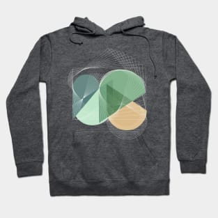 Green geometric pattern abstract modern Hoodie